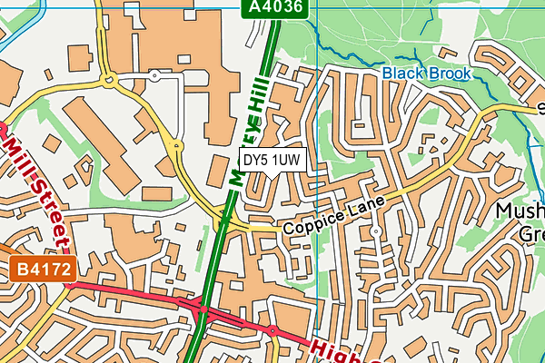 DY5 1UW map - OS VectorMap District (Ordnance Survey) DY5 1UW map - OS VectorMap District (Ordnance Survey)