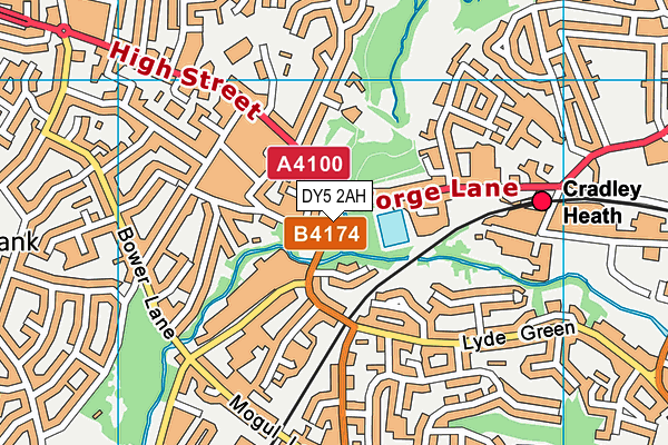 DY5 2AH map - OS VectorMap District (Ordnance Survey)