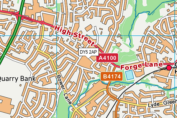 DY5 2AP map - OS VectorMap District (Ordnance Survey)