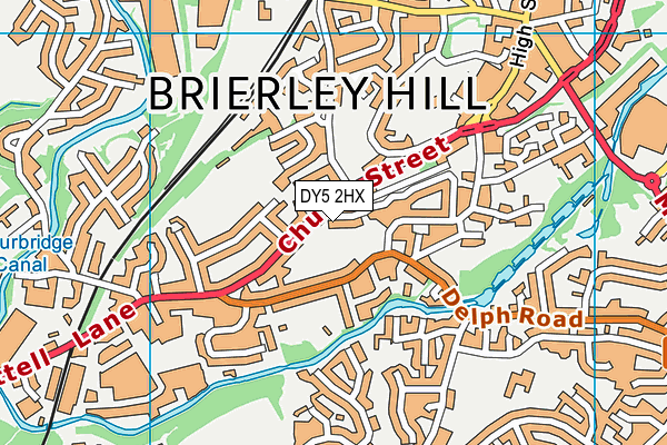 DY5 2HX map - OS VectorMap District (Ordnance Survey)