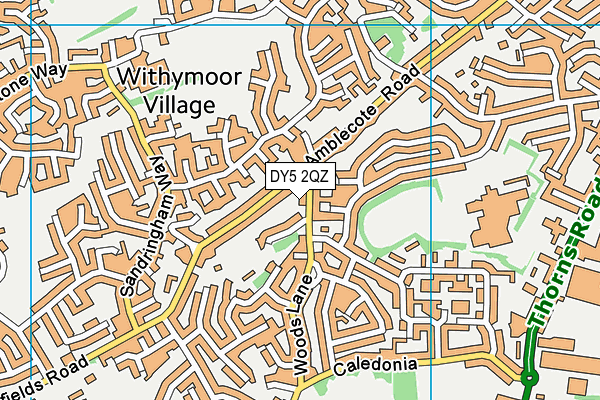 DY5 2QZ map - OS VectorMap District (Ordnance Survey) DY5 2QZ map - OS VectorMap District (Ordnance Survey)