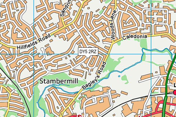 DY5 2RZ map - OS VectorMap District (Ordnance Survey) DY5 2RZ map - OS VectorMap District (Ordnance Survey)