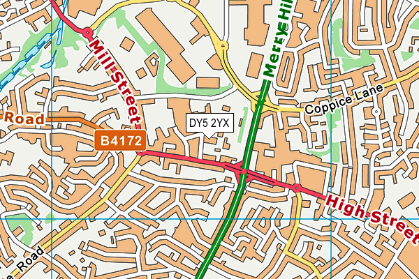 DY5 2YX map - OS VectorMap District (Ordnance Survey) DY5 2YX map - OS VectorMap District (Ordnance Survey)