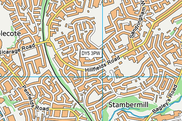 DY5 3PW map - OS VectorMap District (Ordnance Survey) DY5 3PW map - OS VectorMap District (Ordnance Survey)