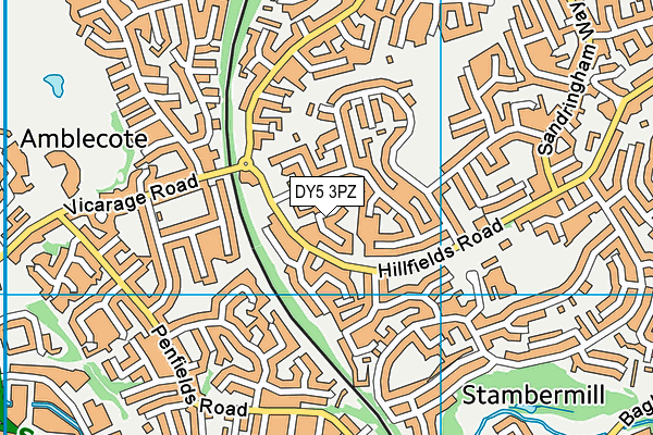 DY5 3PZ map - OS VectorMap District (Ordnance Survey) DY5 3PZ map - OS VectorMap District (Ordnance Survey)