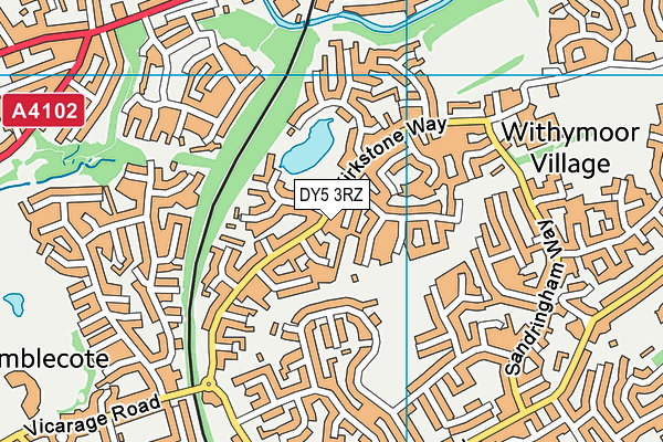DY5 3RZ map - OS VectorMap District (Ordnance Survey) DY5 3RZ map - OS VectorMap District (Ordnance Survey)