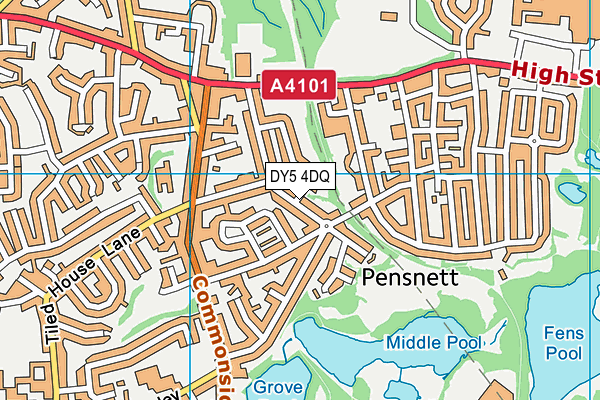 DY5 4DQ map - OS VectorMap District (Ordnance Survey)
