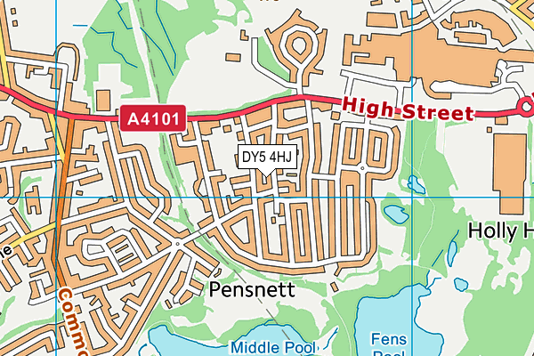DY5 4HJ map - OS VectorMap District (Ordnance Survey) DY5 4HJ map - OS VectorMap District (Ordnance Survey)