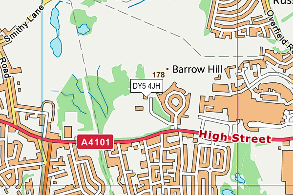 DY5 4JH map - OS VectorMap District (Ordnance Survey) DY5 4JH map - OS VectorMap District (Ordnance Survey)