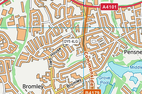 DY5 4LG map - OS VectorMap District (Ordnance Survey) DY5 4LG map - OS VectorMap District (Ordnance Survey)