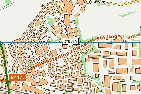 DY6 7LA map - OS VectorMap District (Ordnance Survey) DY6 7LA map - OS VectorMap District (Ordnance Survey)