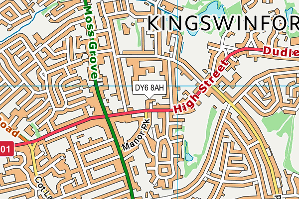 DY6 8AH map - OS VectorMap District (Ordnance Survey) DY6 8AH map - OS VectorMap District (Ordnance Survey)