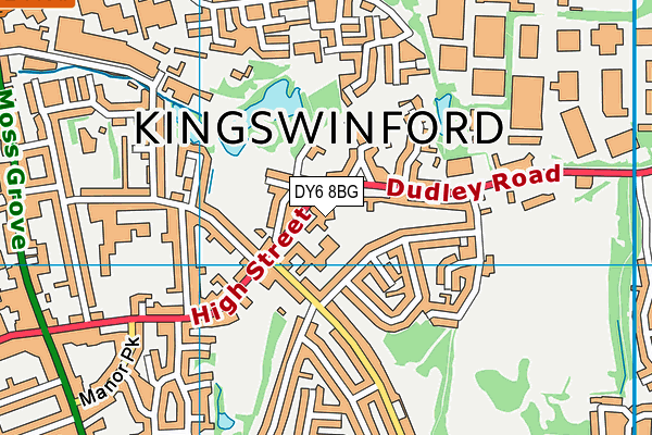 DY6 8BG map - OS VectorMap District (Ordnance Survey)