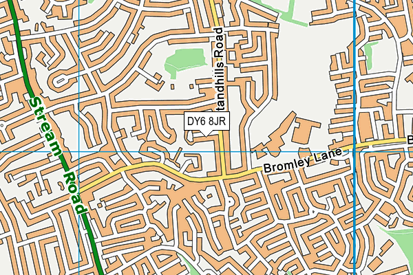 DY6 8JR map - OS VectorMap District (Ordnance Survey) DY6 8JR map - OS VectorMap District (Ordnance Survey)
