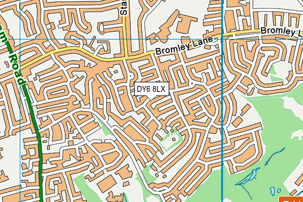 DY6 8LX map - OS VectorMap District (Ordnance Survey) DY6 8LX map - OS VectorMap District (Ordnance Survey)