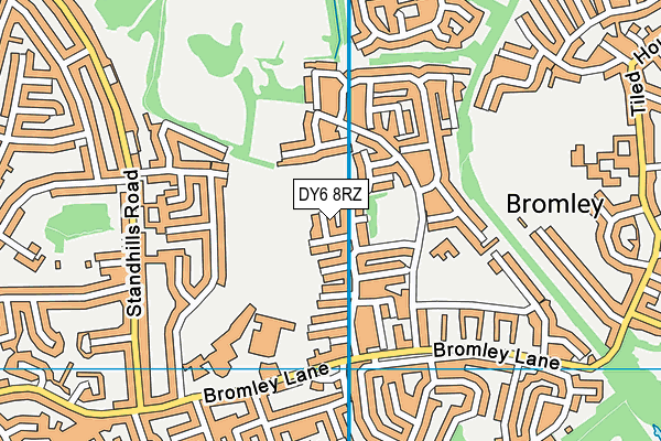 DY6 8RZ map - OS VectorMap District (Ordnance Survey)