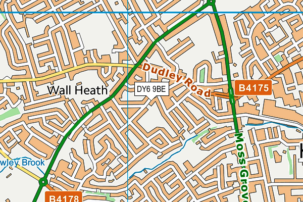 DY6 9BE map - OS VectorMap District (Ordnance Survey) DY6 9BE map - OS VectorMap District (Ordnance Survey)
