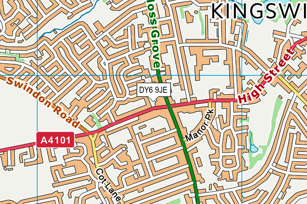 DY6 9JE map - OS VectorMap District (Ordnance Survey) DY6 9JE map - OS VectorMap District (Ordnance Survey)