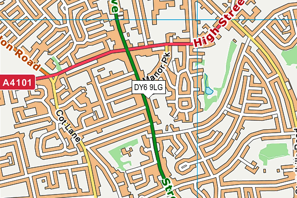 DY6 9LG map - OS VectorMap District (Ordnance Survey) DY6 9LG map - OS VectorMap District (Ordnance Survey)