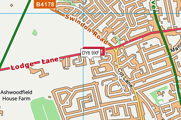 DY6 9XF map - OS VectorMap District (Ordnance Survey) DY6 9XF map - OS VectorMap District (Ordnance Survey)