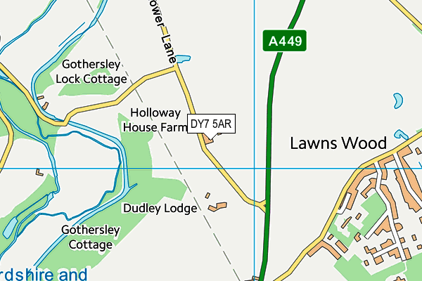 DY7 5AR map - OS VectorMap District (Ordnance Survey) DY7 5AR map - OS VectorMap District (Ordnance Survey)