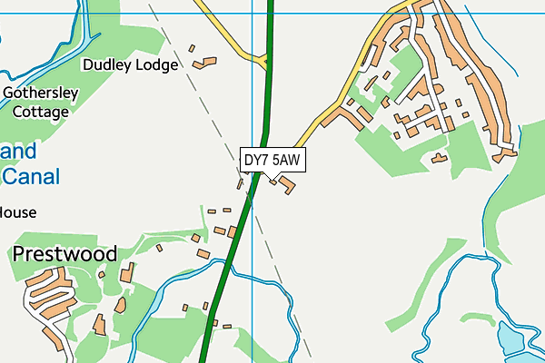 DY7 5AW map - OS VectorMap District (Ordnance Survey)