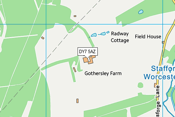DY7 5AZ map - OS VectorMap District (Ordnance Survey) DY7 5AZ map - OS VectorMap District (Ordnance Survey)