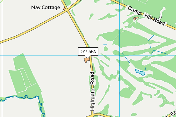 DY7 5BN map - OS VectorMap District (Ordnance Survey) DY7 5BN map - OS VectorMap District (Ordnance Survey)