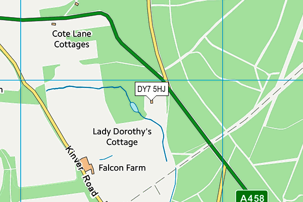 DY7 5HJ map - OS VectorMap District (Ordnance Survey)