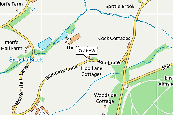 DY7 5HW map - OS VectorMap District (Ordnance Survey) DY7 5HW map - OS VectorMap District (Ordnance Survey)
