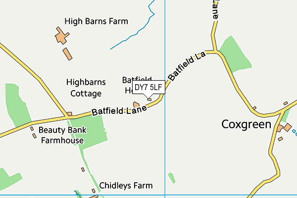 DY7 5LF map - OS VectorMap District (Ordnance Survey)