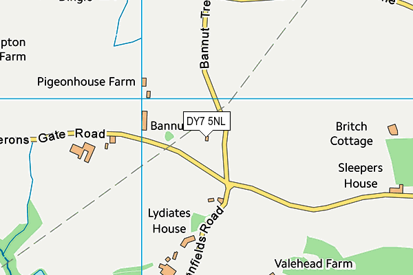 DY7 5NL map - OS VectorMap District (Ordnance Survey) DY7 5NL map - OS VectorMap District (Ordnance Survey)