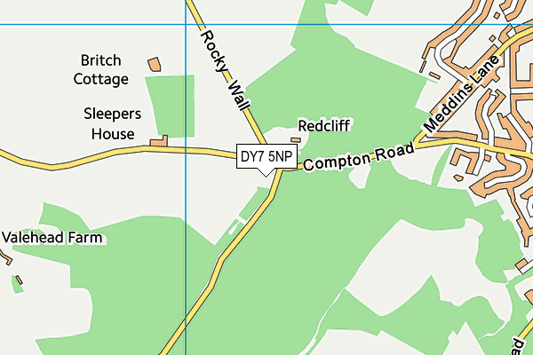 DY7 5NP map - OS VectorMap District (Ordnance Survey) DY7 5NP map - OS VectorMap District (Ordnance Survey)