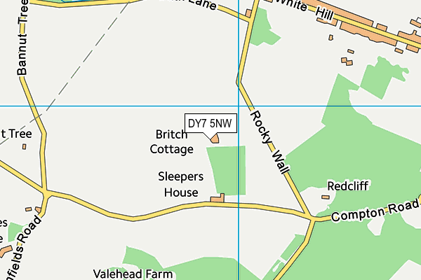 DY7 5NW map - OS VectorMap District (Ordnance Survey) DY7 5NW map - OS VectorMap District (Ordnance Survey)