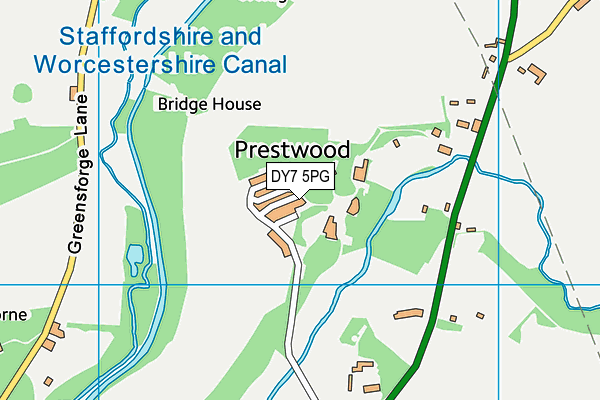 DY7 5PG map - OS VectorMap District (Ordnance Survey)