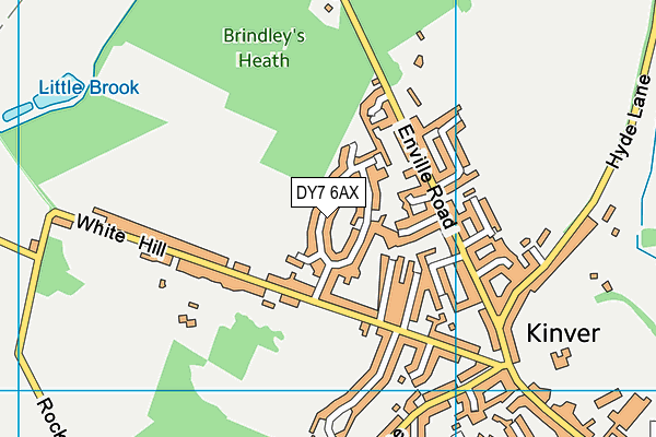 DY7 6AX map - OS VectorMap District (Ordnance Survey) DY7 6AX map - OS VectorMap District (Ordnance Survey)