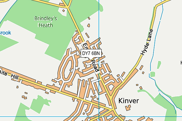 DY7 6BN map - OS VectorMap District (Ordnance Survey) DY7 6BN map - OS VectorMap District (Ordnance Survey)