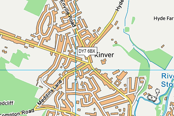 DY7 6BX map - OS VectorMap District (Ordnance Survey) DY7 6BX map - OS VectorMap District (Ordnance Survey)