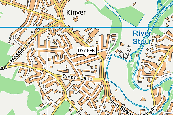 DY7 6EB map - OS VectorMap District (Ordnance Survey) DY7 6EB map - OS VectorMap District (Ordnance Survey)