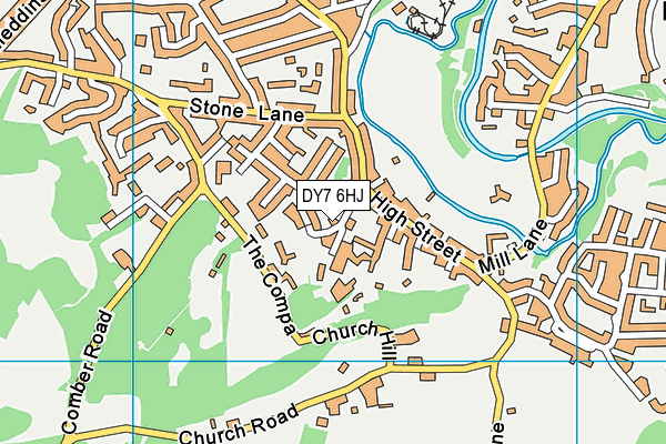 DY7 6HJ map - OS VectorMap District (Ordnance Survey)