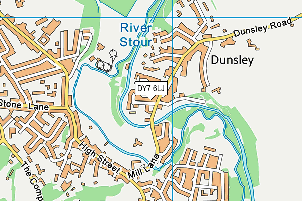 DY7 6LJ map - OS VectorMap District (Ordnance Survey)