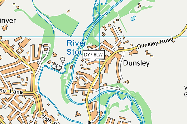 DY7 6LW map - OS VectorMap District (Ordnance Survey)