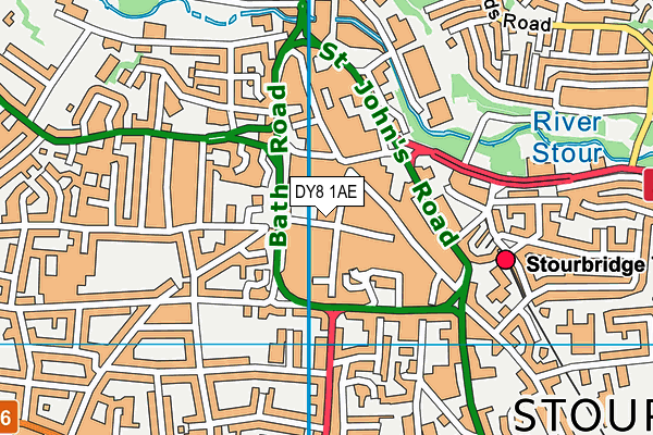 DY8 1AE map - OS VectorMap District (Ordnance Survey) DY8 1AE map - OS VectorMap District (Ordnance Survey)