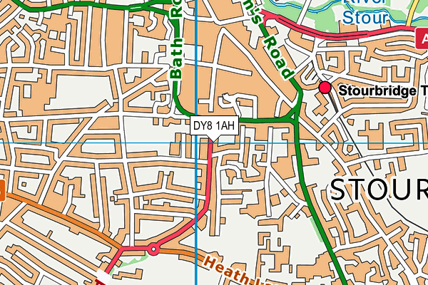 DY8 1AH map - OS VectorMap District (Ordnance Survey) DY8 1AH map - OS VectorMap District (Ordnance Survey)