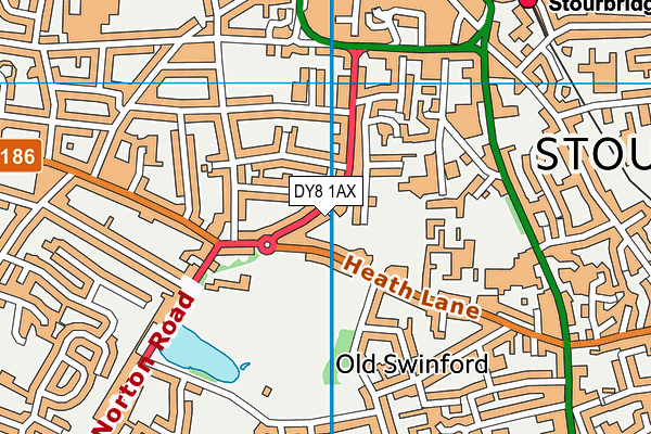 DY8 1AX map - OS VectorMap District (Ordnance Survey) DY8 1AX map - OS VectorMap District (Ordnance Survey)