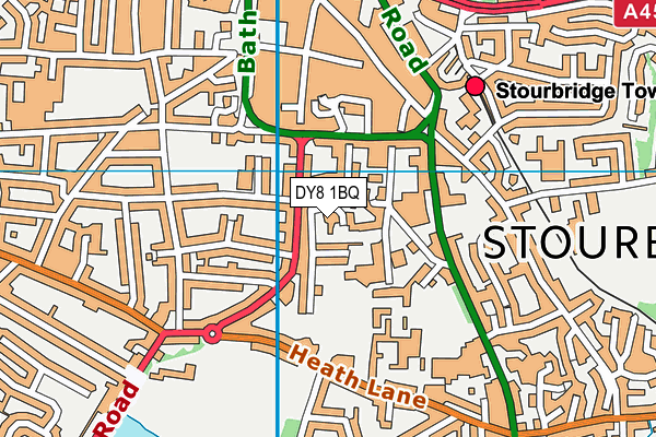 DY8 1BQ map - OS VectorMap District (Ordnance Survey) DY8 1BQ map - OS VectorMap District (Ordnance Survey)