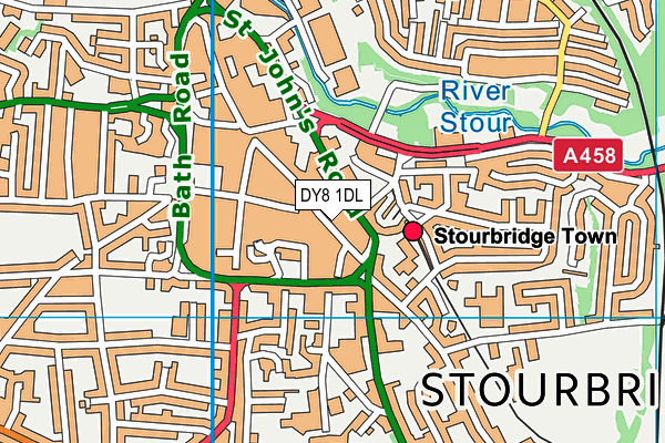 DY8 1DL map - OS VectorMap District (Ordnance Survey) DY8 1DL map - OS VectorMap District (Ordnance Survey)