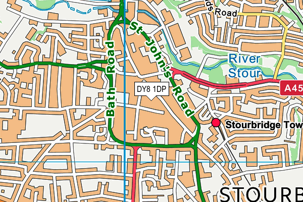 DY8 1DP map - OS VectorMap District (Ordnance Survey) DY8 1DP map - OS VectorMap District (Ordnance Survey)