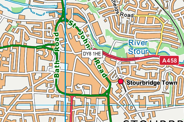 DY8 1HE map - OS VectorMap District (Ordnance Survey) DY8 1HE map - OS VectorMap District (Ordnance Survey)
