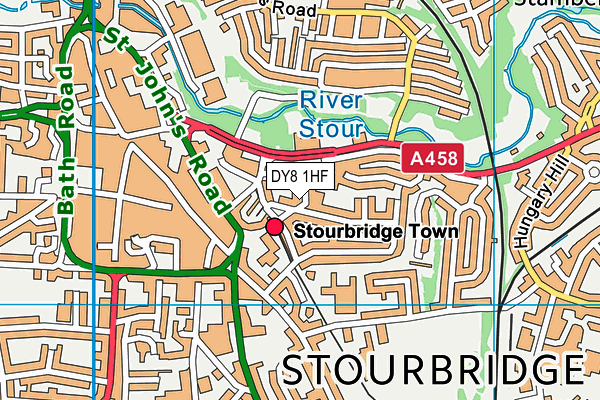 DY8 1HF map - OS VectorMap District (Ordnance Survey) DY8 1HF map - OS VectorMap District (Ordnance Survey)